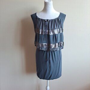 VDP Italian Grey Mini Dress with Sequins Size 42 / M
